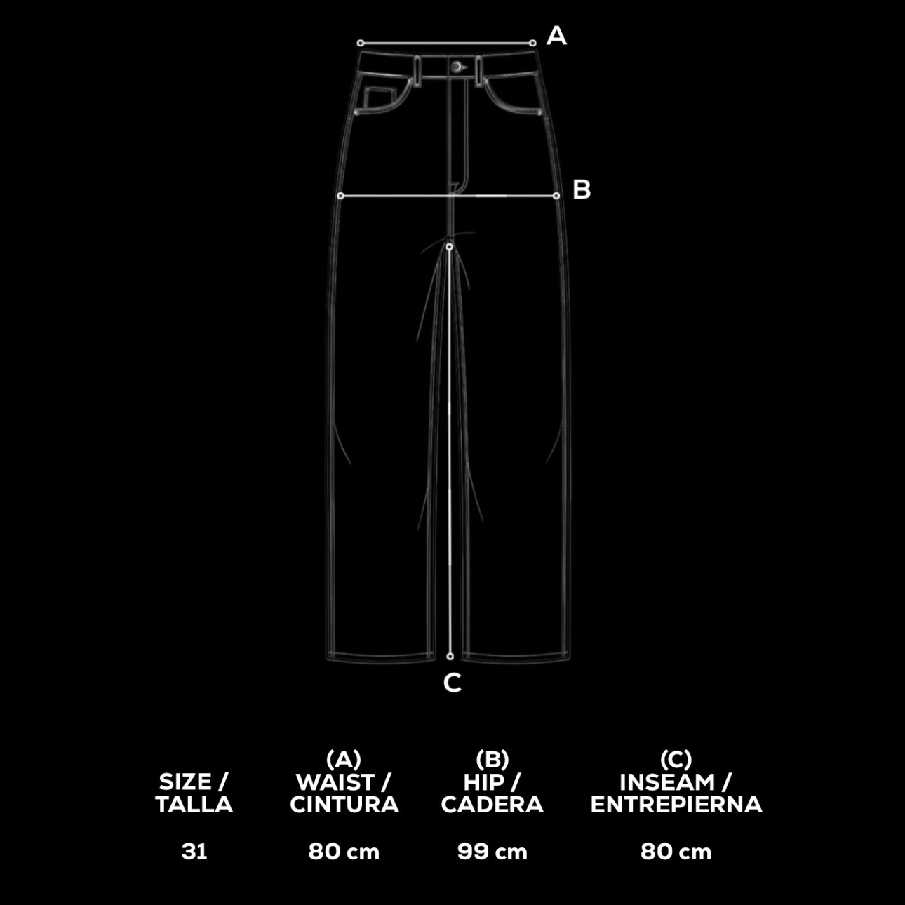 Gu&iacute;a de tallas Jean Uzui Tengen